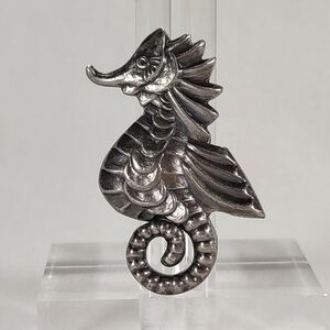 Vintage 1930's-40's Mexico Silver Seahorse Brooch